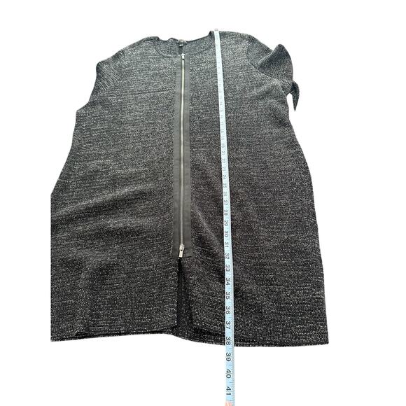 Talbots Woman Plus Black White Speckled‎ Long Zip Up Knit Cardigan Size 2X - Picture 12 of 12